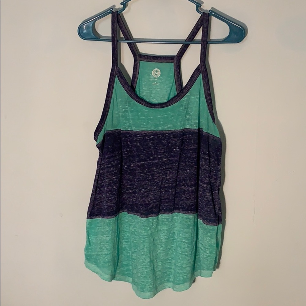 SO blue/green tank top